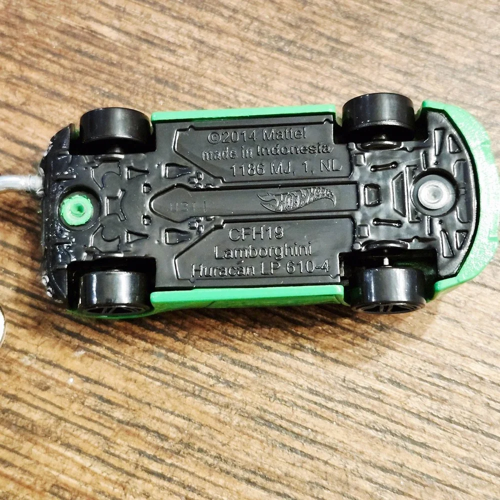 Lamborghini‎ Huracan Green LP610-4 Keychain Keyring 1:64 Custom Hot Wheels